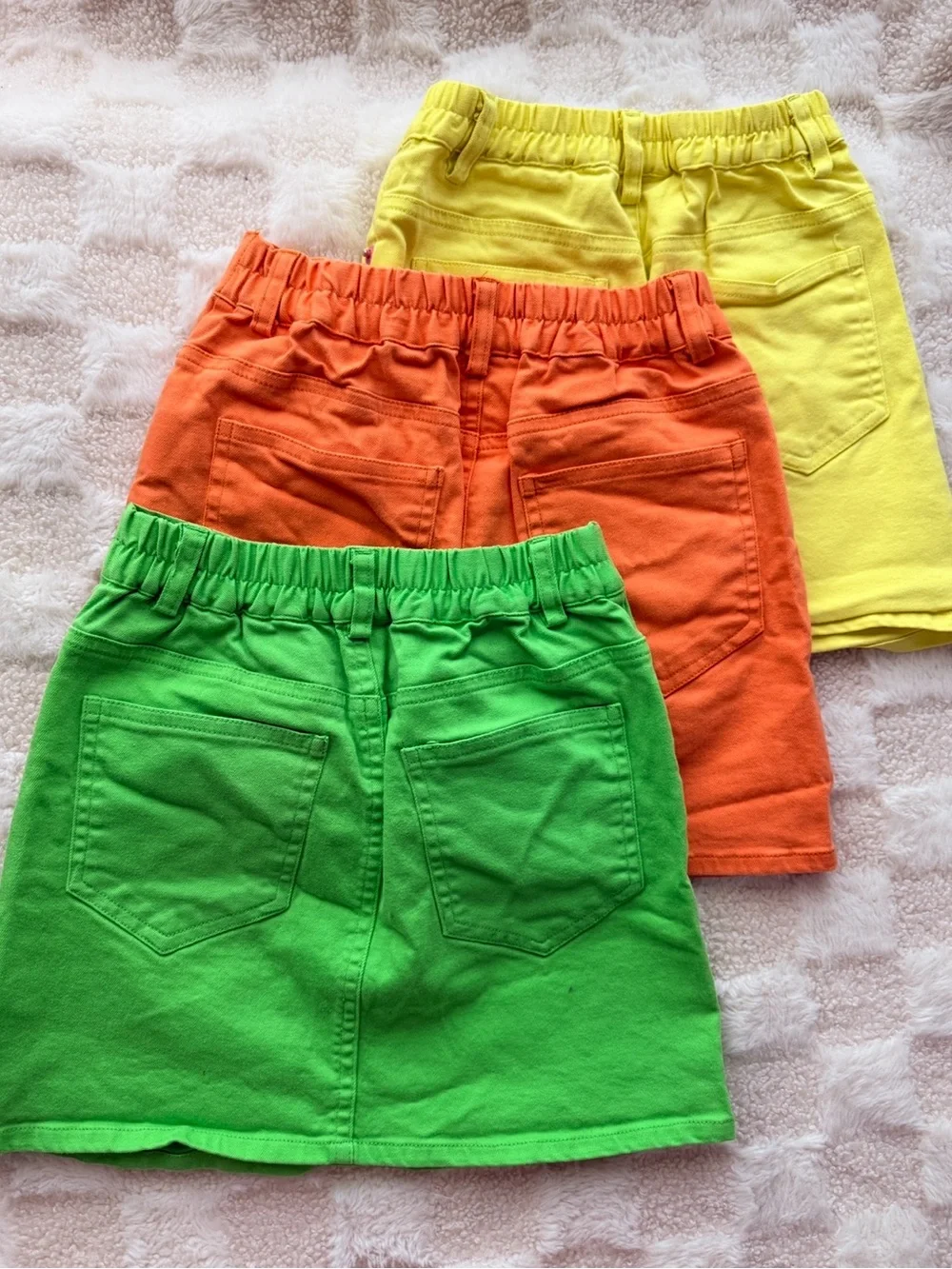 Dino Bebe Kids Pastel Bright Color Skirt - Yellow, Green, Orange Kids size 5-6